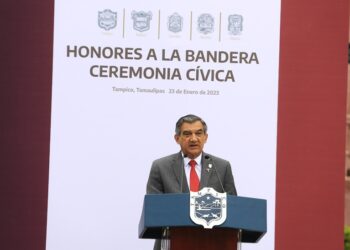 Preside gobernador ceremonia cívica y Mesa de Seguridad en Tampico