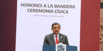 Preside gobernador ceremonia cívica y Mesa de Seguridad en Tampico