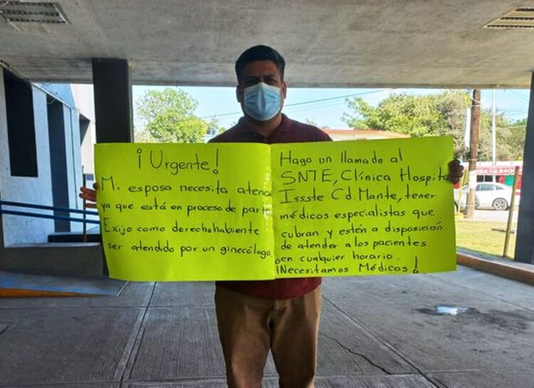 Denuncia que en el Hospital del ISSSTE no hay médicos para ser atendidos.