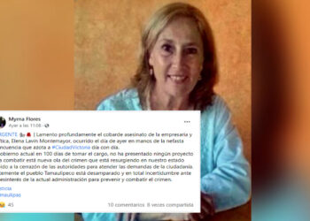 Hallan en Tamaulipas el cuerpo de la empresaria Elena Lavín en carretera de Ciudad Victoria