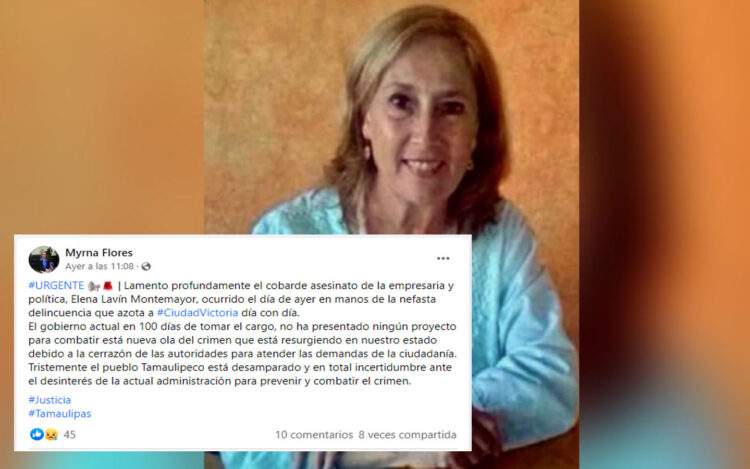 Hallan en Tamaulipas el cuerpo de la empresaria Elena Lavín en carretera de Ciudad Victoria