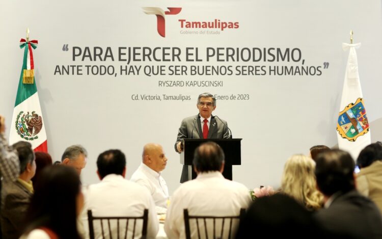 El gobernador Américo Villarreal se pronunció a favor del periodismo, crítico, libre, objetivo con perspectiva humanista.