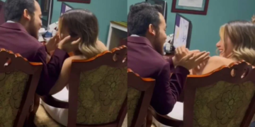 “Ahí está mi papá”: recién casada se niega a besar a su esposo en plena boda… porque le da pena