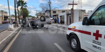 Vuelco en Matamoros deja tres lesionados