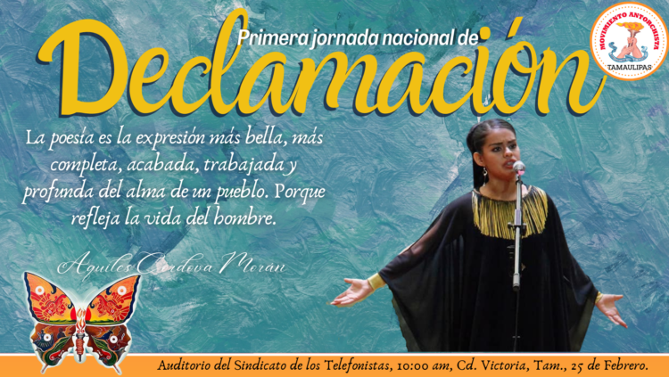 Antorcha invita a su primer Jornada Nacional de Declamación