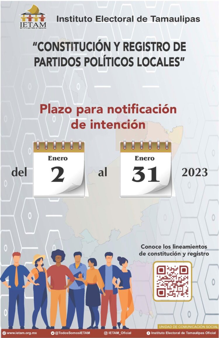 Concluye plazo para el registro de agrupaciones políticas en Tamaulipas