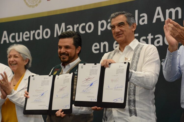 Firman gobernador y director del IMSS nuevo modelo de salud para Tamaulipas