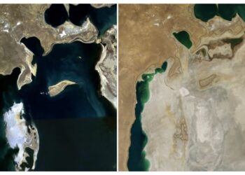 Desaparece el Mar Aral, ubicado en la frontera de Kazajistán y Uzbekistán