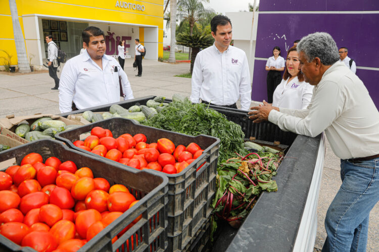 Recibe DIF Tamaulipas donativo de 213 kilogramos de hortalizas.