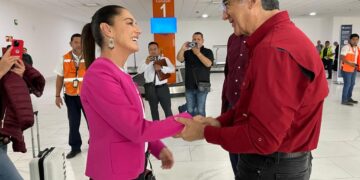 Arropan a Clauda Sheinbaum en Tamaulipas
