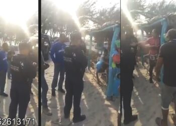 Alcalde de Soto La Marina , Antonio Medina Jasso, mandó a desalojar a los prestadores de servicios que se ubican en la playa la Pesca.