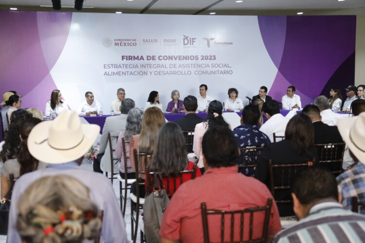 Firma DIF Tamaulipas convenio de colaboración con el Sistema Nacional DIF