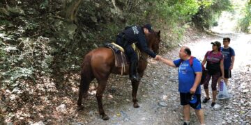 Agrupamiento montado de la Guardia Estatal vigila sitios turísticos y zonas rurale