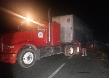 Tráiler derrapa y pierde remolque en Carretera Federal 85