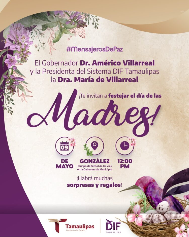 Festejarán Dr. Américo y Dra. María a las madres de González