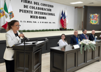 Asiste Secretaria de Economía a Firma de Convenio oara Nuevo Puente Internacional Mier-Roma