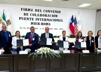 Asiste secretaria de Economía a firma de convenio para nuevo Puente Internacional Mier-Roma