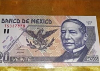 Cobra hasta 150 mil pesos por este viejo billete de 20 pesos que repite estos dos números