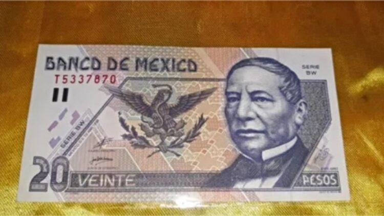 Cobra hasta 150 mil pesos por este viejo billete de 20 pesos que repite estos dos números