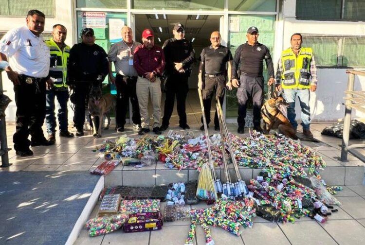 Guardia Estatal participa en operativo de verificación de venta de pirotecnia