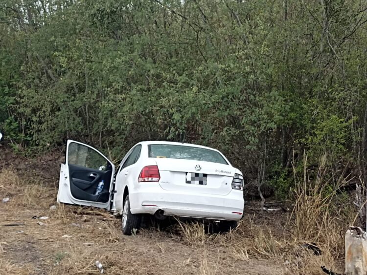 Vehículo derrapa en Carretera Victoria-Monterrey
