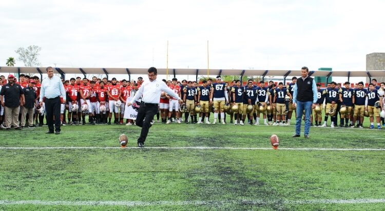 Inaugura Dámaso Anaya torneo de futbol americano de la UAT categoría intermedia