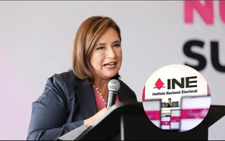 INE llama a Xóchitl Gálvez a no hacer mal uso de su emblema