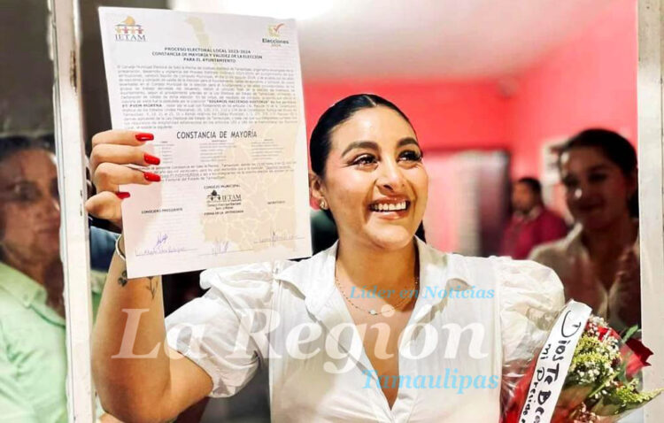 Glynnis Jiménez recibe constancia de mayoría, ya es ya es presidenta electa de SotolaMarina
