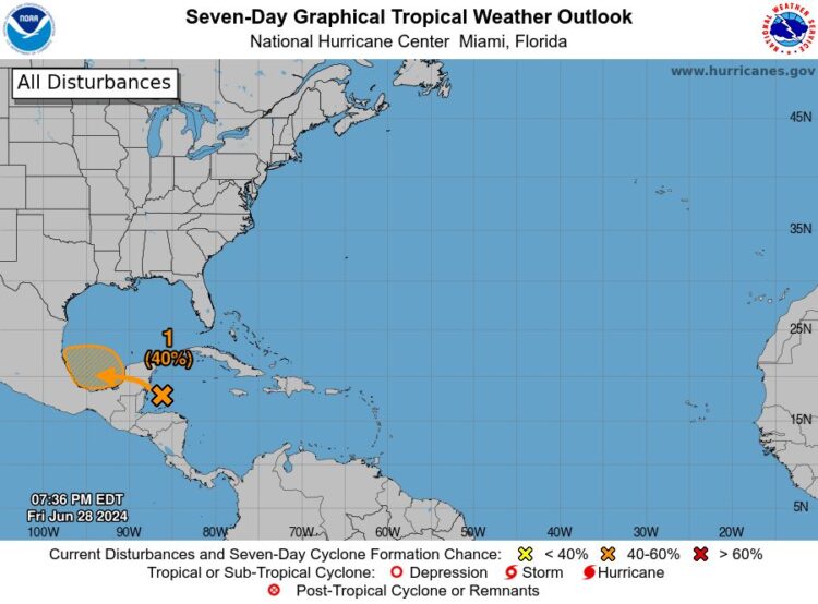 Monitorean Disturbio Tropical 94L con trayectoria hacia Tamaulipas