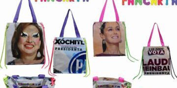 Diseñador mexicano recicla los ‘desechos electorales’ para crear ropa