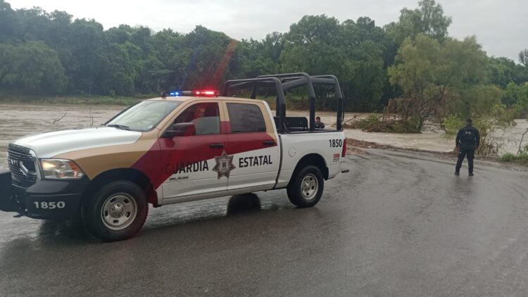 Guardia Estatal realiza patrullajes preventivos en potenciales zonas de inundación