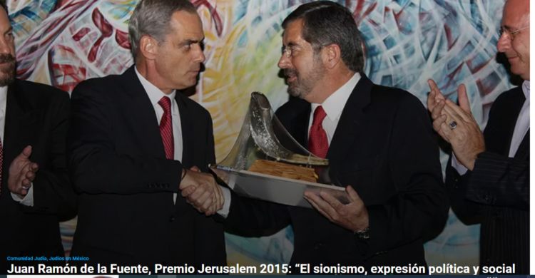 Exhiben sionistas hermandad con juan ramón de la fuente