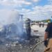 Se incendia de cabina de tráiler en la Carretera Federal 83 Victoria-Zaragoza