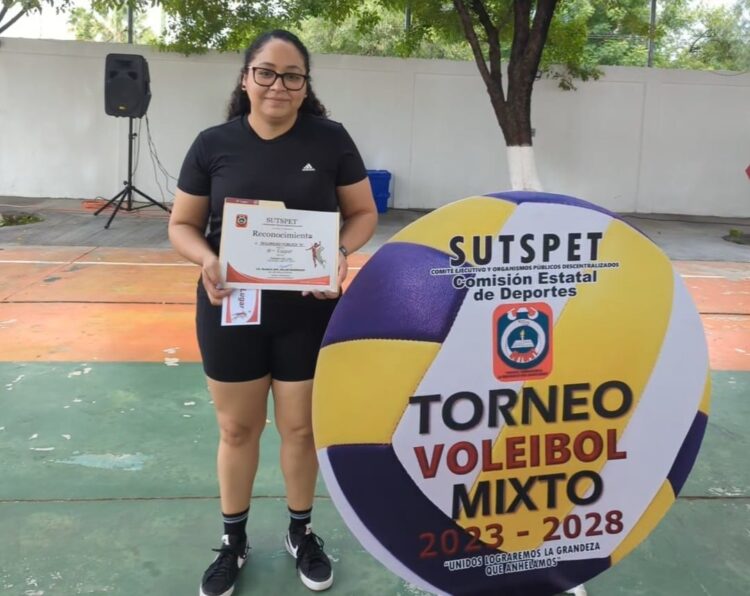 Concluye participación de equipo de la SSPT en torneo de voleibol mixto