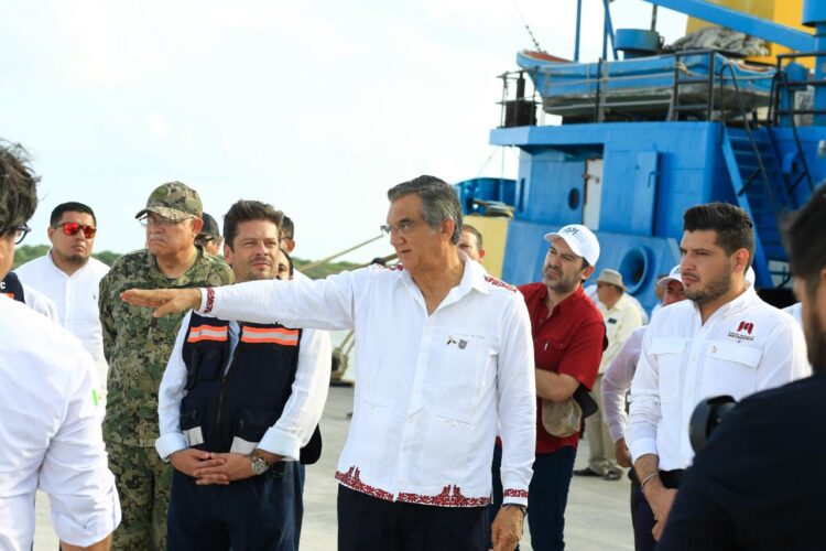 Supervisa gobernador avances del Puerto del Norte en Matamoros