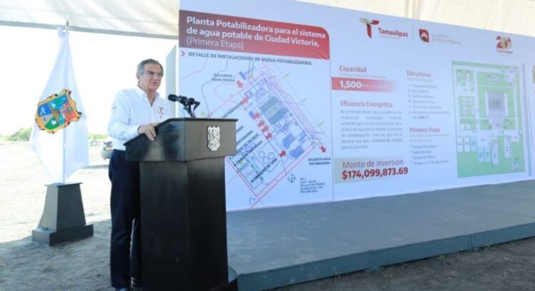 Inicia Américo construcción de planta potabilizadora para mejorar abasto de agua a Ciudad Victoria