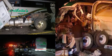 Choque entre autobús y tráiler deja un muerto y varios heridos en la Carretera Zaragoza