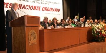 Presencia del SNTISSSTE en el Congreso Nacional Ordinario de su central la FSTSE, que dirige el licenciado Joel Ayala Almeida