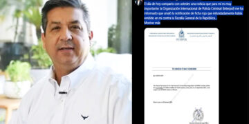 Asegura Francisco Cabeza de Vaca que interpol le anuló la ficha roja como profujo de la Justicia