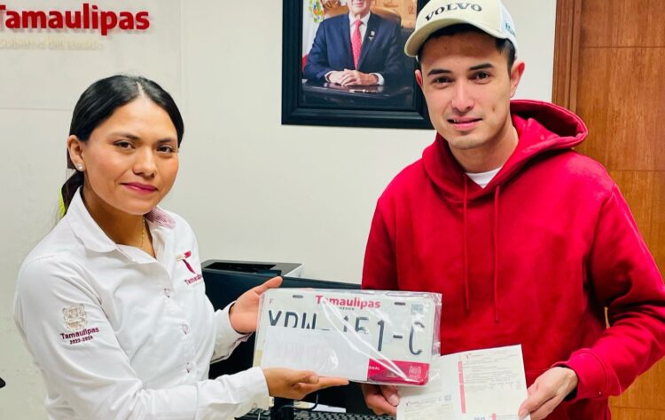 Facilitan pago de derechos vehiculares y entrega de placas para tamaulipecos que radican en Nuevo León