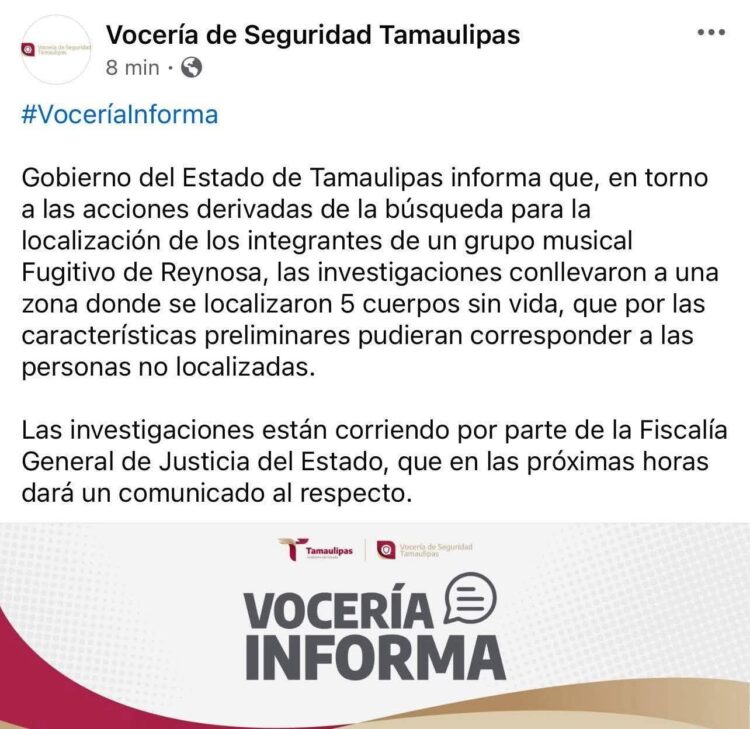 Hallan cuerpon sin vida al parecer del “Grupo Fugitivos”; versiones apuntan a ejecución tras tocar para sus asesinos