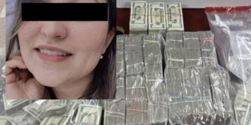 Detienen a empleada de la FGJ de Tamaulipas y su pareja con cerca de 200 mil dólares en frontera Texas-México