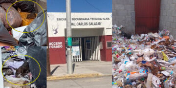 Alumnos de la escuela secundaria Técnica número 54 estudian entre basura y ratas
