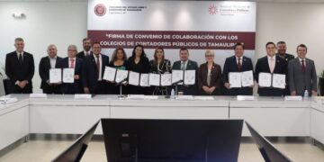 Congreso de Tamaulipas firma convenio con Colegios de Contadores Públicos del estado
