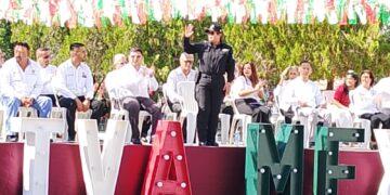 Guardia Estatal en San Fernando participa en desfile por Fiestas Patrias 2025