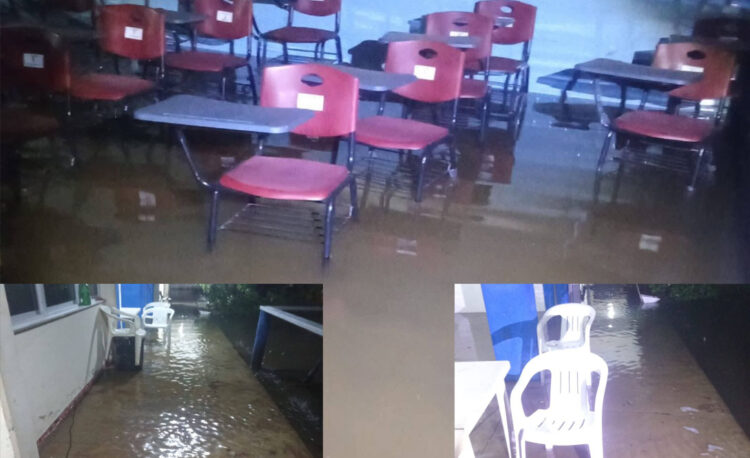¡Escuela primaria de Tampico bajo el agua!