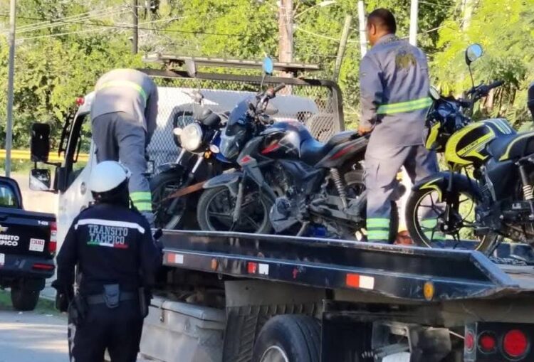 Tampico en alerta: Operativos de tránsito dejan fuera de circulación 13 motos