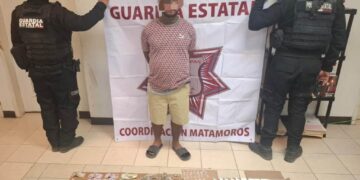 Guardia Estatal detiene a un hombre que comercializaba droga en Matamoros gracias a denuncia ciudadana