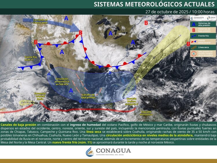 Prevén evento de “Norte” en Tamaulipas por ingreso del frente frío 11