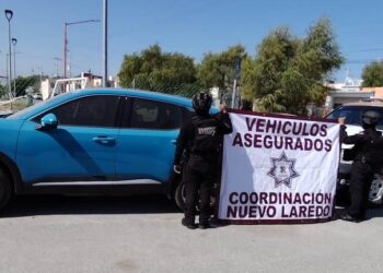 Guardia Estatal asegura vehículo robado en Nuevo Laredo